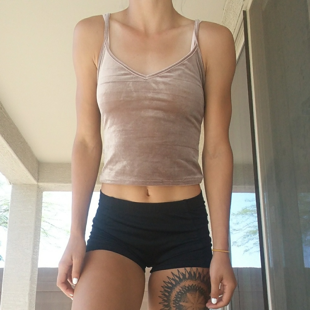 Tight Velvet Crop Top